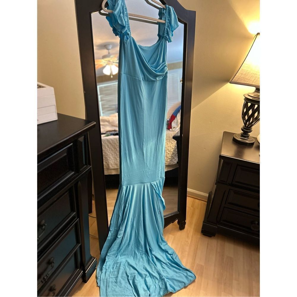 NEW Maternity Off Shoulder Gown Photo Shoot Maxi Dress XS